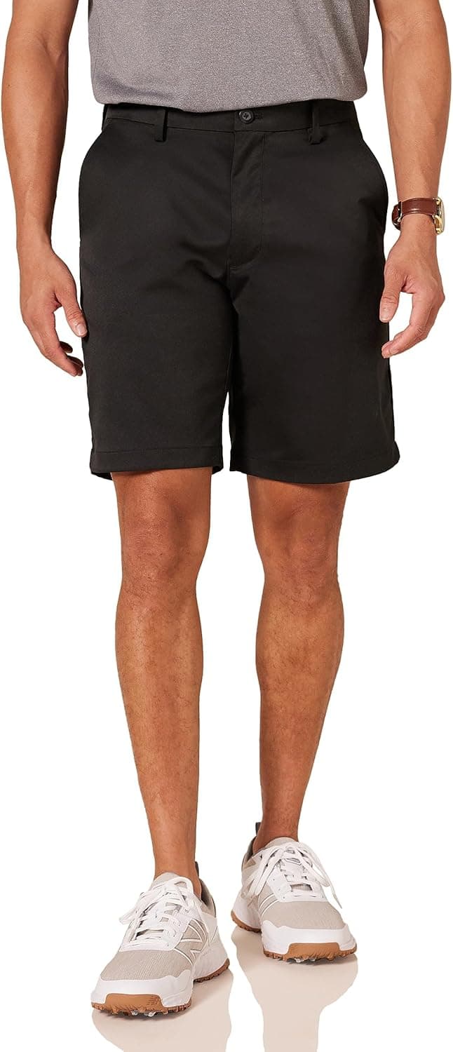 Amazon Essentials Men's Classic-Fit Stretch Golf Shorts (Available in Big & Tall) Recycled Polyester Blend Black 32 - Image 2