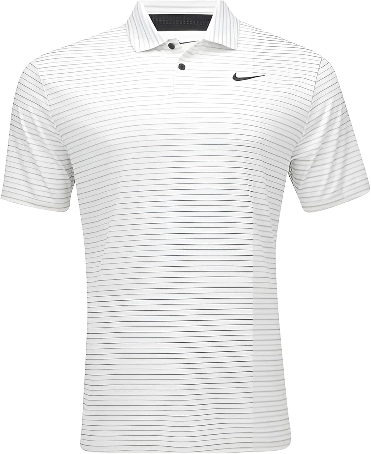 Nike Men's Dri-FIT Tour Golf Polo White | Black (Stripes) Large - Image 2