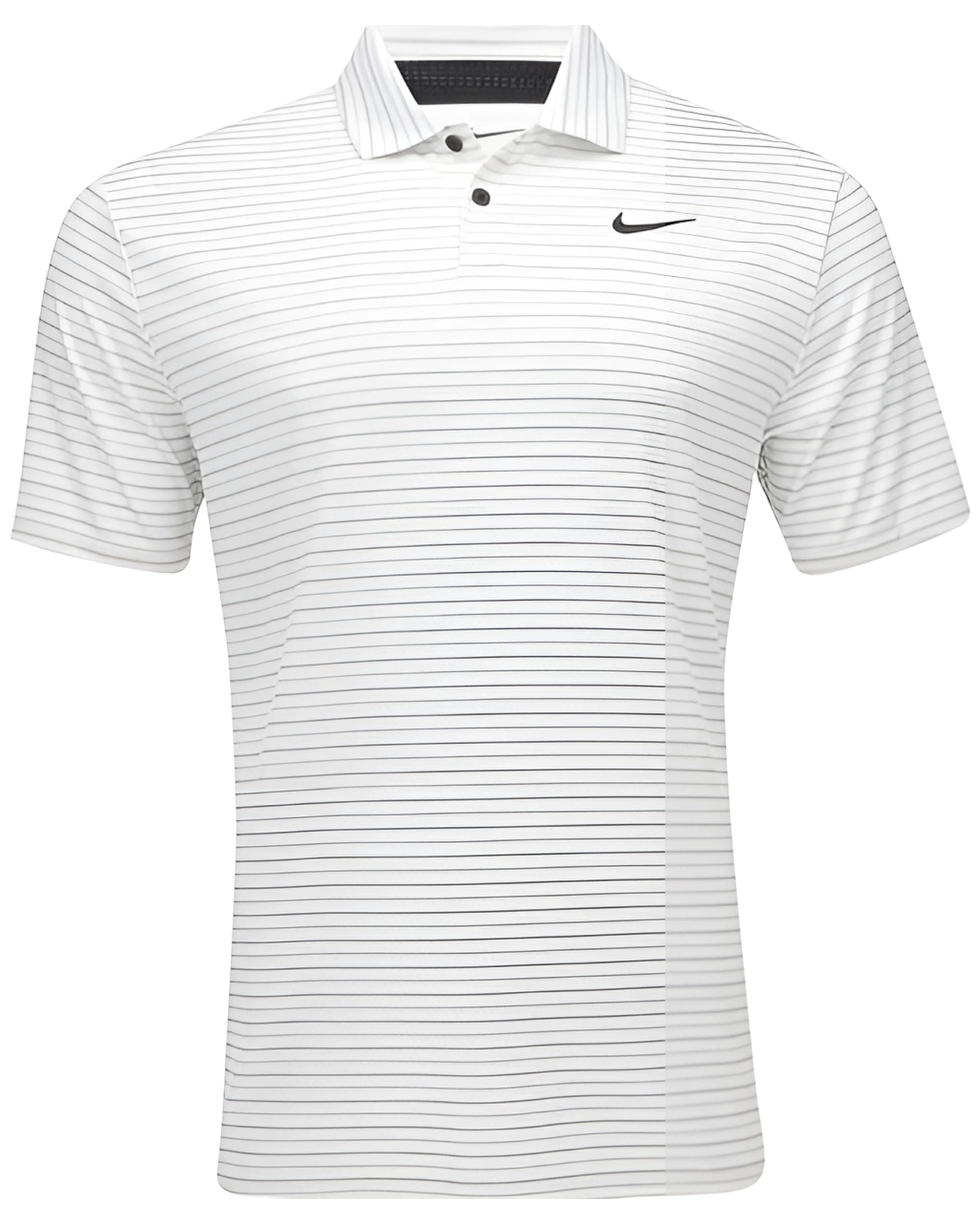 Nike Men's Dri-FIT Tour Golf Polo White | Black (Stripes) Large