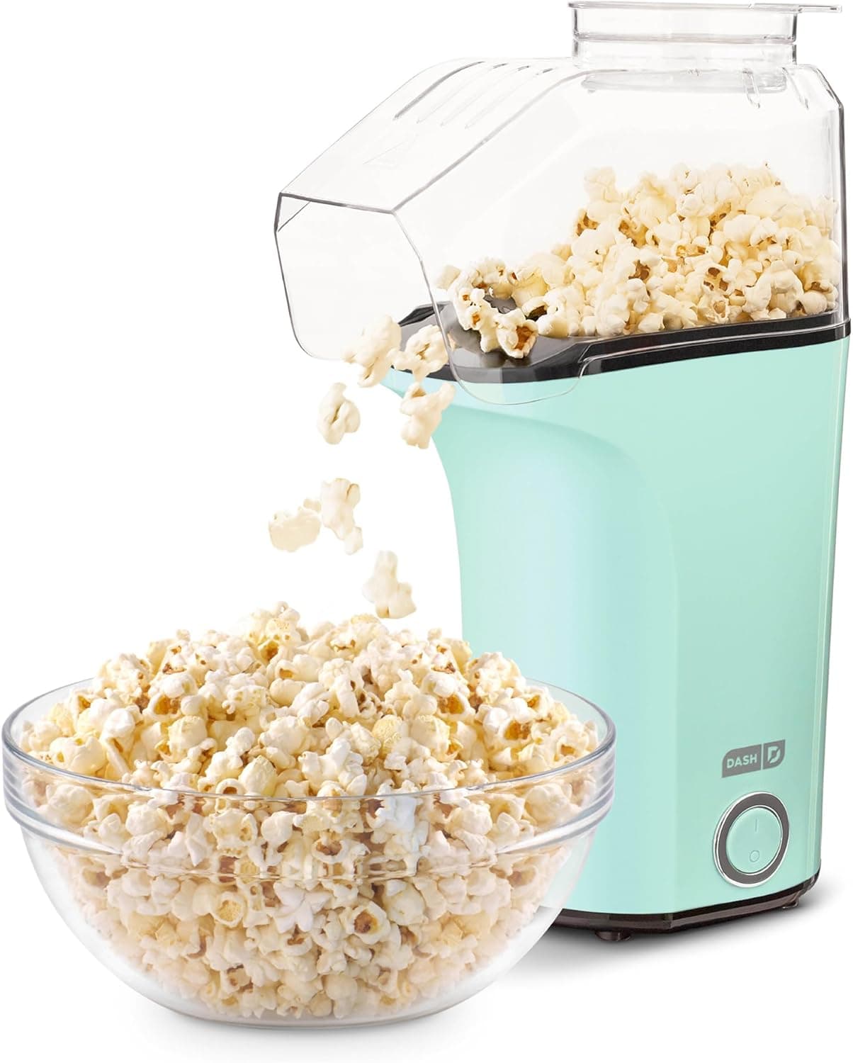 Dash Fresh Pop Popcorn Maker - Oil-Free, Air Popcorn Popper - With Measuring Cup & Recipe Guide - Perfect for Movie Nights - 16 Cups, Aqua Aqua 16 cups - Image 2