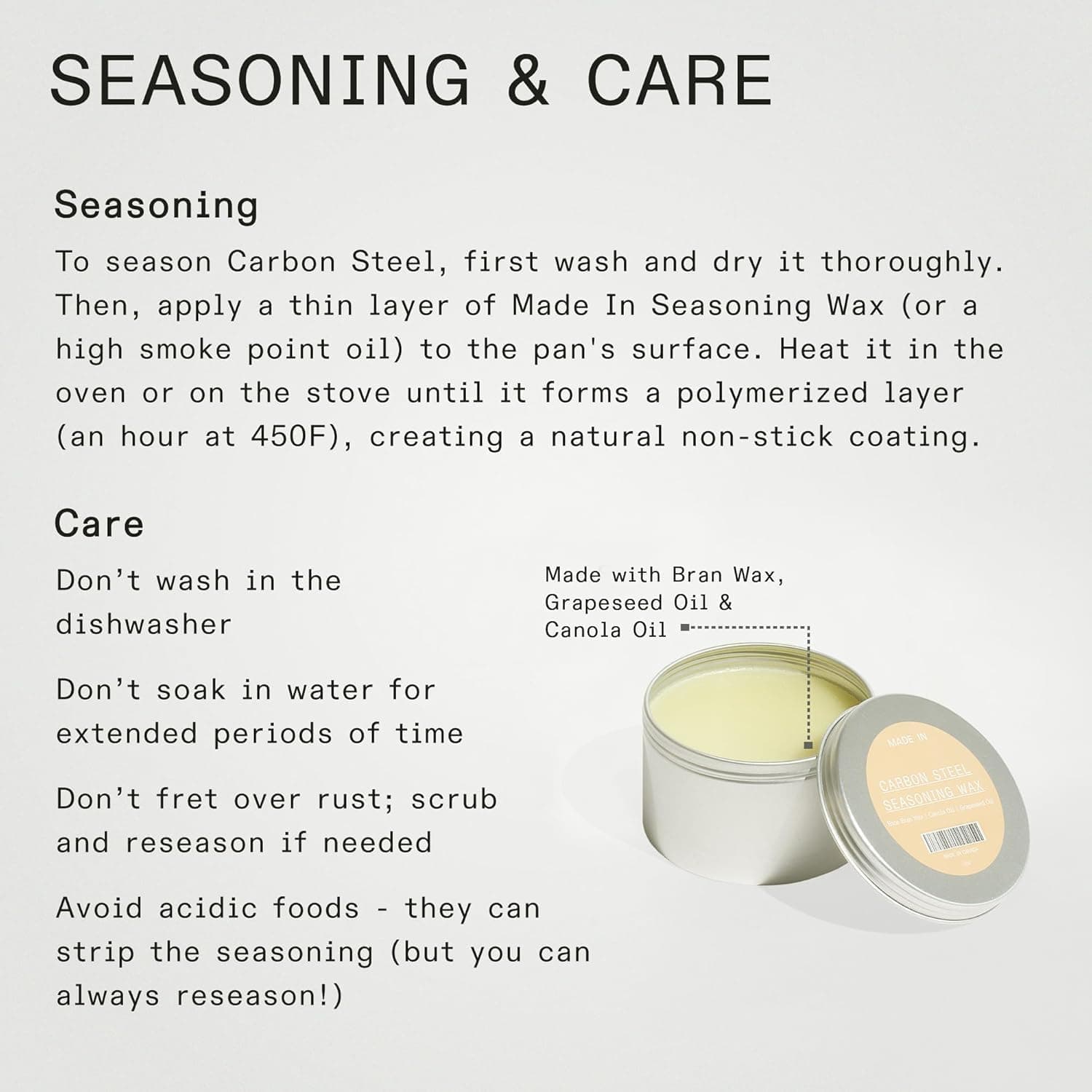 Made In Cookware - Carbon Steel Griddle + Grill Press - (Like Cast Iron, but Better) - Professional Cookware - Crafted in Sweden - Induction Compatible - Image 5