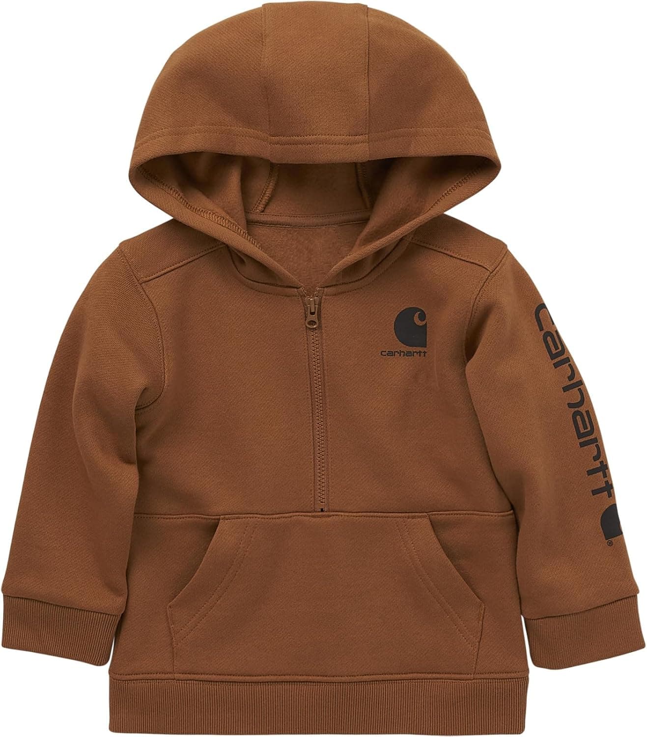 Carhartt Kid's CA6273 Long-Sleeve Half-Zip Sweatshirt - Boys 4T Carhartt Brown - Image 2