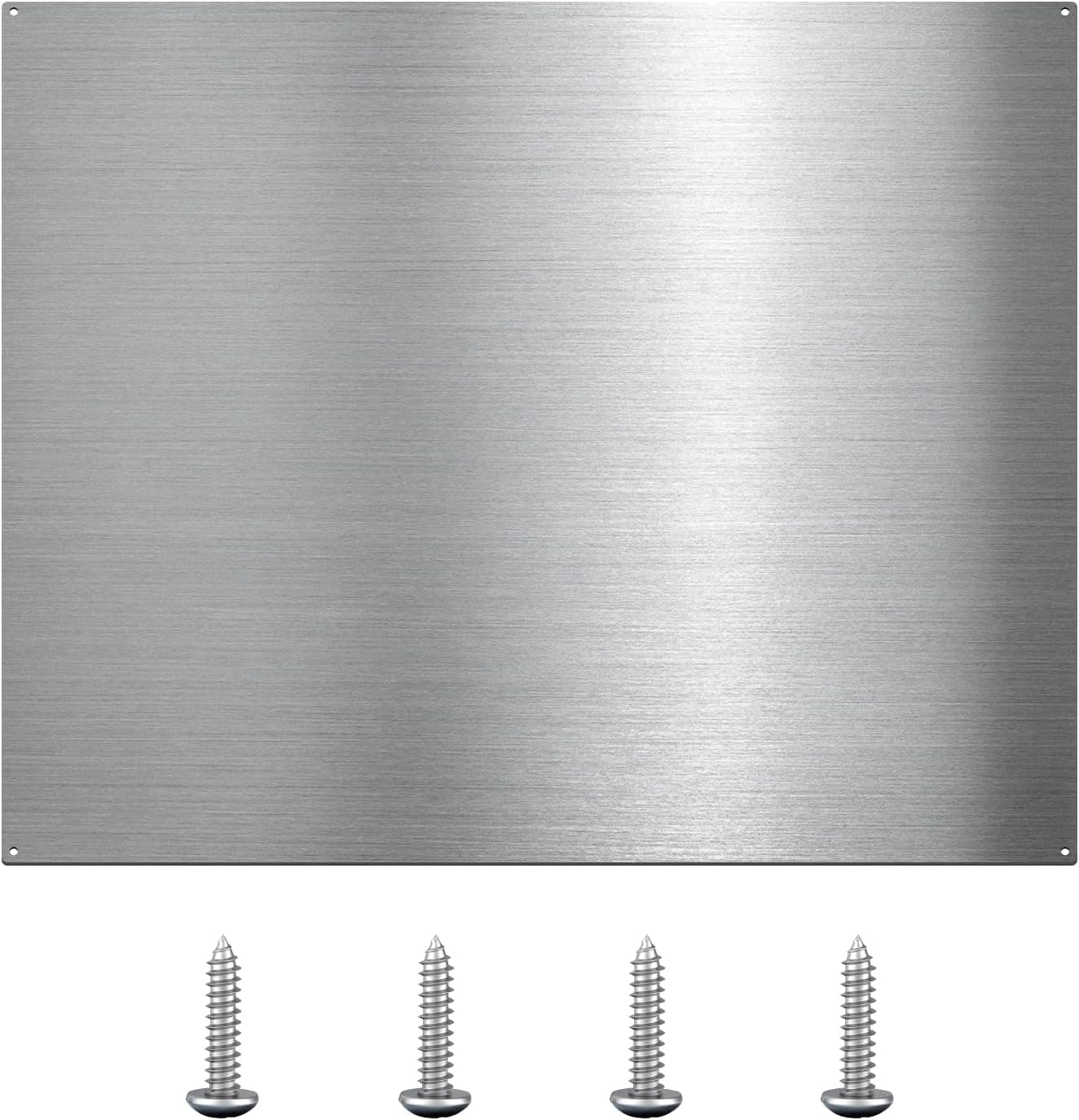 Stainless Steel Backsplash for Stove - Ultra Flat and Flushed Metal Panel Splatter Guard for Kitchen Wall, Stove Backsplash Panel with 4 Pre-Drilled Holes, Easy Install （29.5" x 24" ） Silver 29.5" x 24" - Image 2