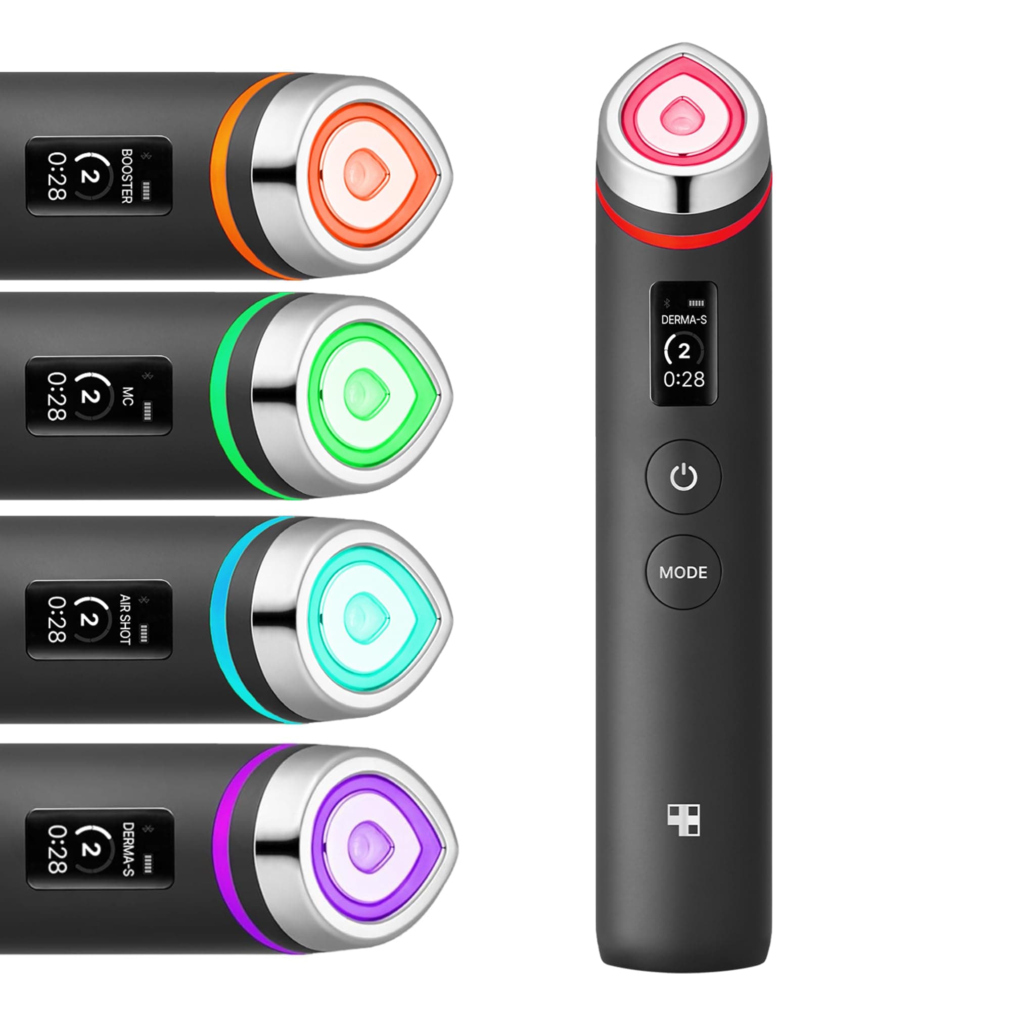 medicube Age-R Booster Pro | 6-in-1 Real Glass Glow Beauty Massager | Looking Glass Skin | Korean Skin Care Black