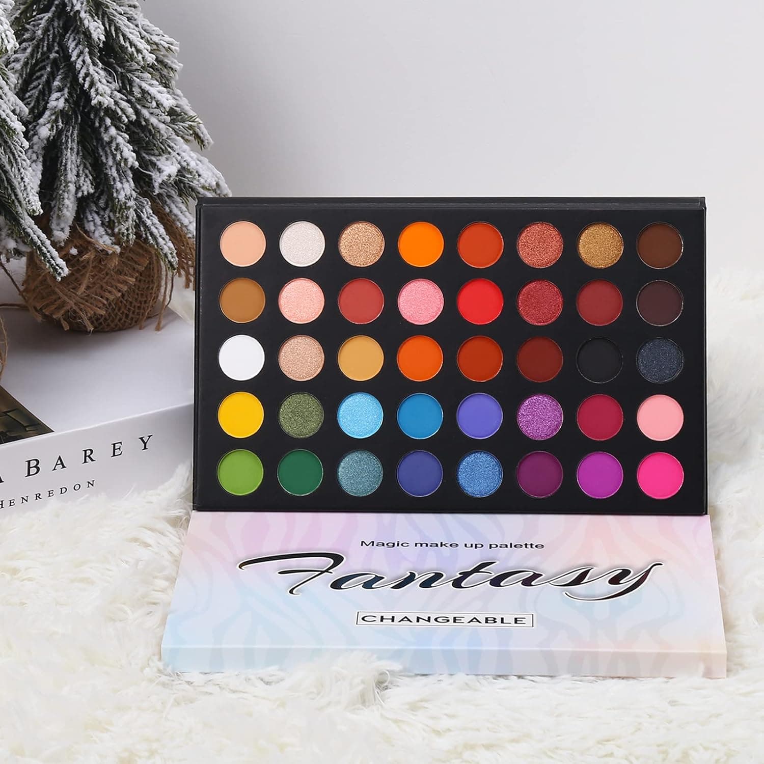 Highly Pigmented Eye Makeup Palette, Matte Shimmer Metallic Eyeshadow Pallet Long Lasting Blendable Natural Colors Make Up Eye Shadows Cosmetics Gift Kit Colorful Palette - Image 8
