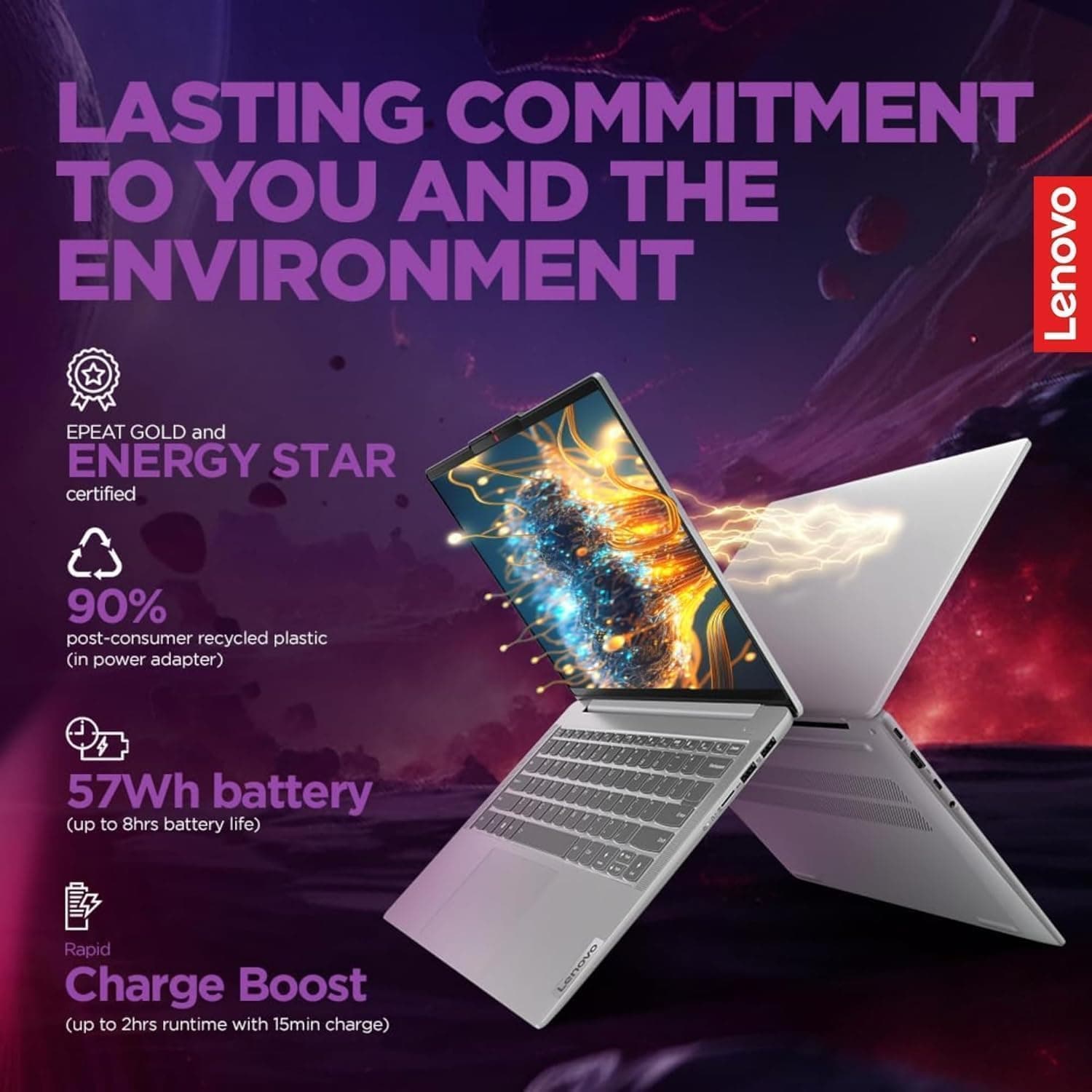 Lenovo IdeaPad 15.6 inch Laptop Computer with Microsoft 365 Home and Business • 8GB RAM • 256GB PCIe SSD • Intel Core • Wi-Fi 6 • 1TB Cloud Storage • 11HR Battery • Windows 11 • WOWPC Recovery USB - Image 6