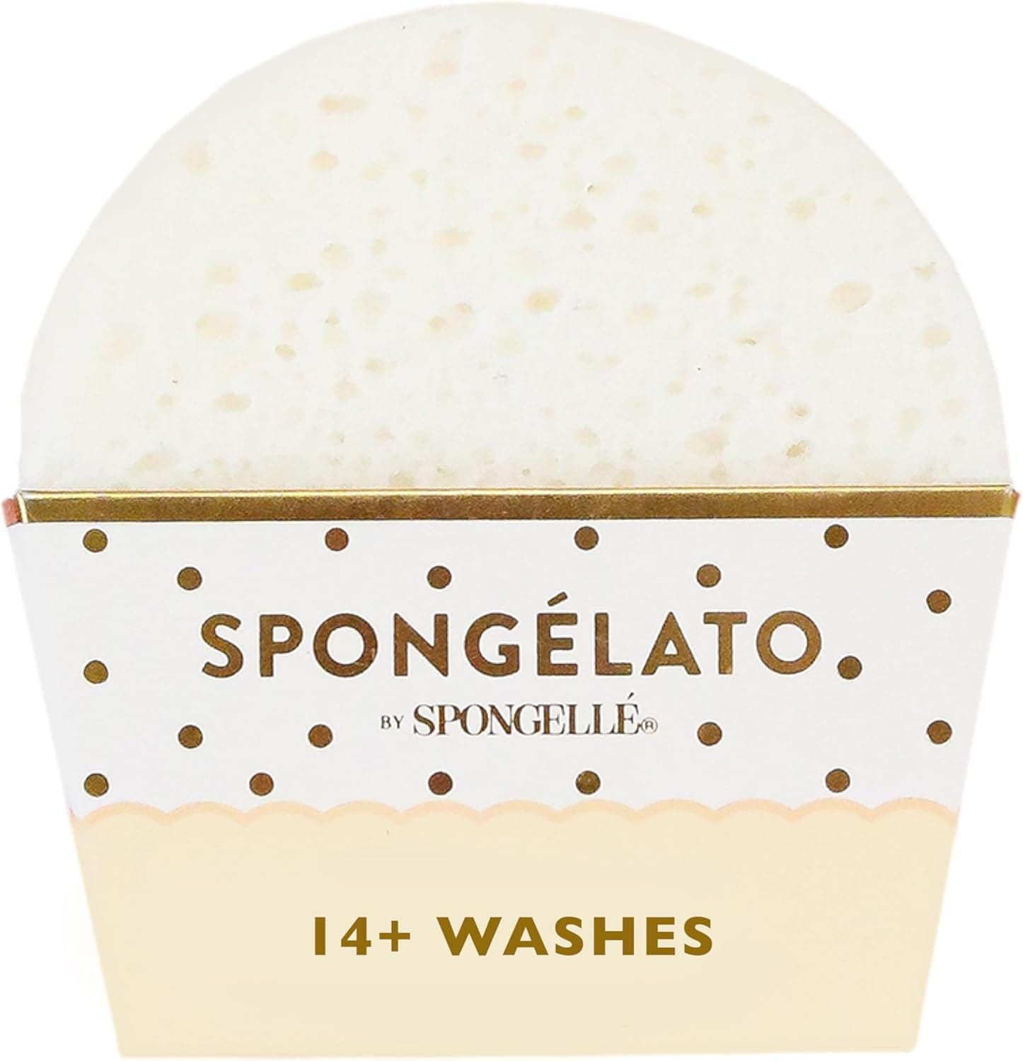 Spongelato Loofah Exfoliating Body Scrubber by Spongelle | Infused with Body Wash | Bath & Shower Loofah for Women | 14+ uses | Fior de Latte (Vanilla) Gelato Inspired - Image 2