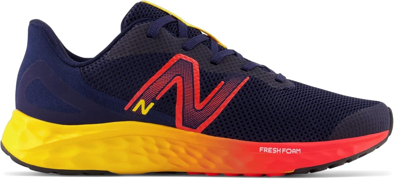 New Balance Kids Arishi Fresh Foam v4 Sneaker Team Navy/Electric Red/Egg Yolk 5.5 Big Kid - Image 3