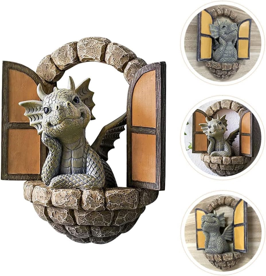 Holibanna 3D Dragon Wall Art Decor Hanging Dinosaurs Sculpture Wall Mounted Room Decor Home Wall Decorations for Kids Bedroom - Image 10