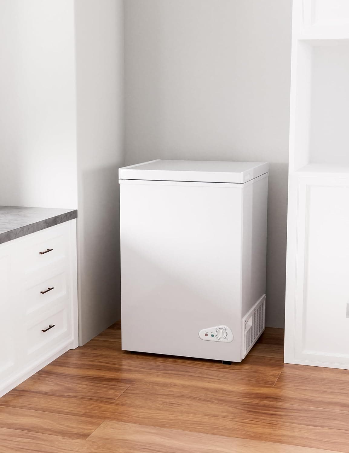 5.0 Cu Ft Chest Freezer - Energy Efficient & Quiet Mini Freezer with Adjustable Thermostat - Compact Deep Freezer for Home, Apartment, and Garage - Removable Basket & Defrost Drain 7.0 WHITE - Image 7