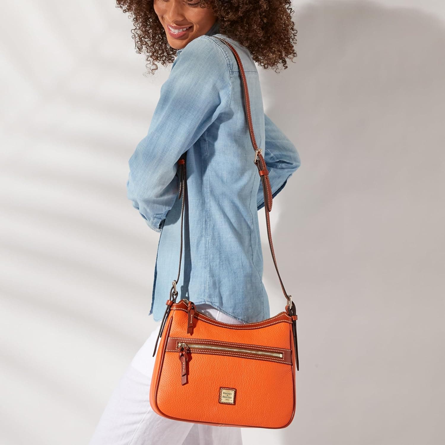 Dooney & Bourke Crossbody Bags for Women, Presley Pebble Grain Leather Crossbody Handbag with Adjustable Shoulder Strap - Black - Image 6