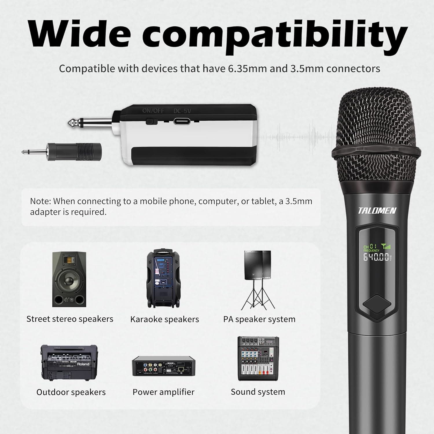 Wireless Microphone,Professional Dual Handheld Cordless Dynamic Mic System with Rechargeable Receiver(160 Ft),Karaoke Microphone Set for Singing,Karaoke,Wedding,DJ,Party,Speech,Church,K60-2 Gray - Image 7