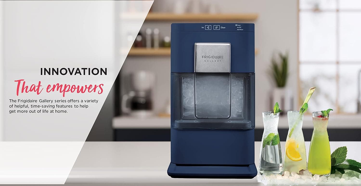 FRIGIDAIRE Gallery EFIC255 Countertop Crunchy Chewable Nugget Ice Maker, 44lbs per Day, Auto Self Cleaning, 2.0 Gen, Navy Navy - Nugget Ice - Image 2