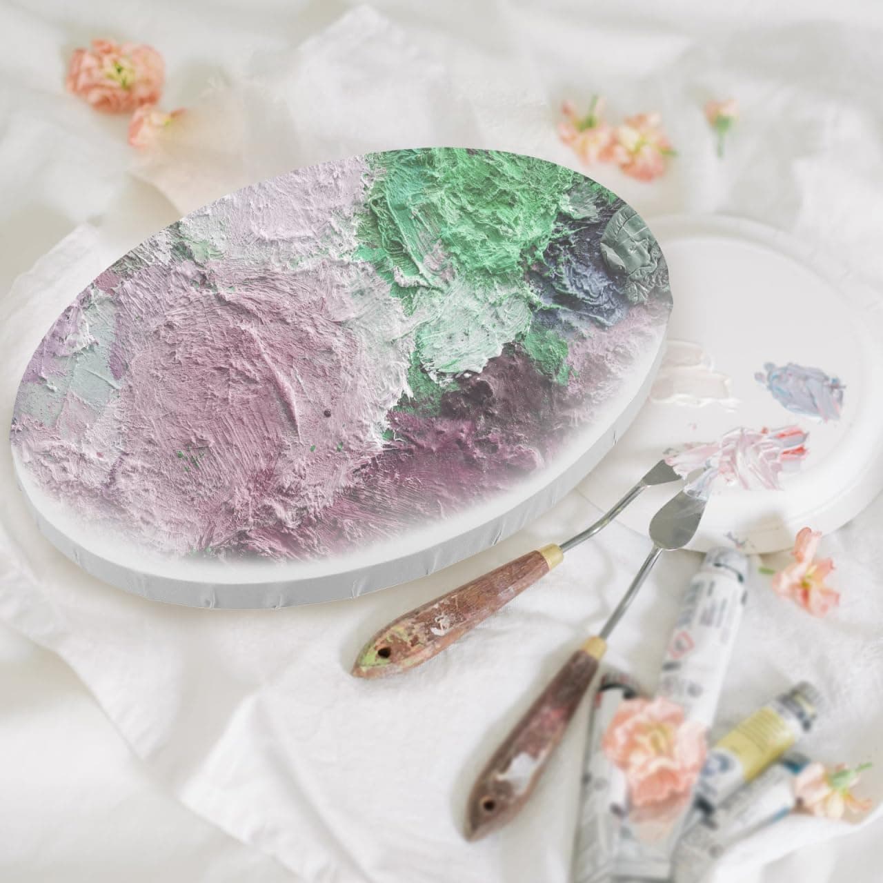 15.33 * 11.79Inch Oval Canvases for Painting,Oval Framed Canvas Blank Art Board Panels for Acrylic and Oil Painting Home Office Decor - Image 6