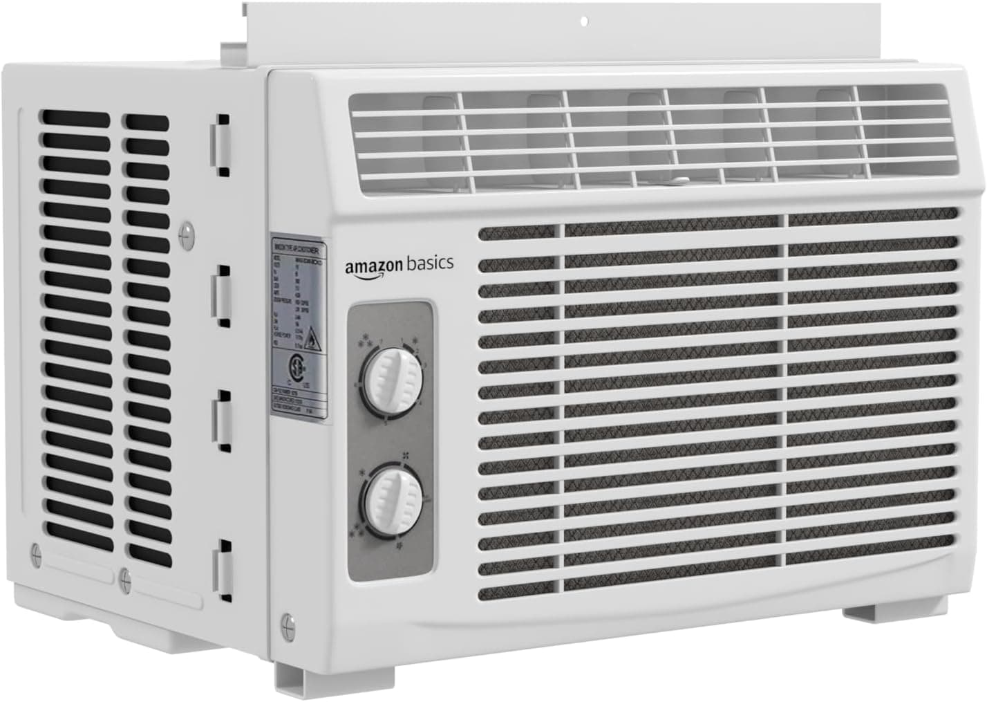 Amazon Basics 5000-BTU Small Window Air Conditioner, Up to 150 Sqf, Window AC Units with Cool and Fan Functions, Washable Filter, Adjustable Window Kit, Intuitive Mechanical Controls, White White 5000 BTU - Image 2