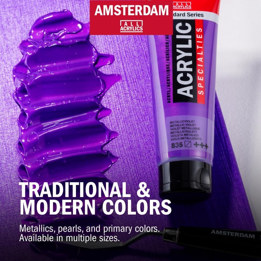 Amsterdam Acrylic Standard Series Paint Set 6x20ml, Pearl - Image 7