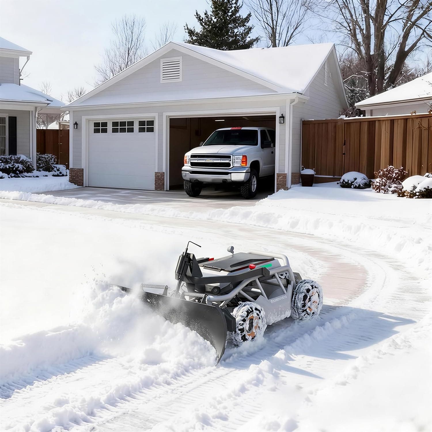 Remote Control Lawn Mower S1 4WD 56V18Ah, Multi-Functions RC Lawn Mower with 1.5-4.3 Inch Cutting Height 21 Inch Real Blade for 75% Slope(37°) with Mowing 1.12 Acres - Image 2