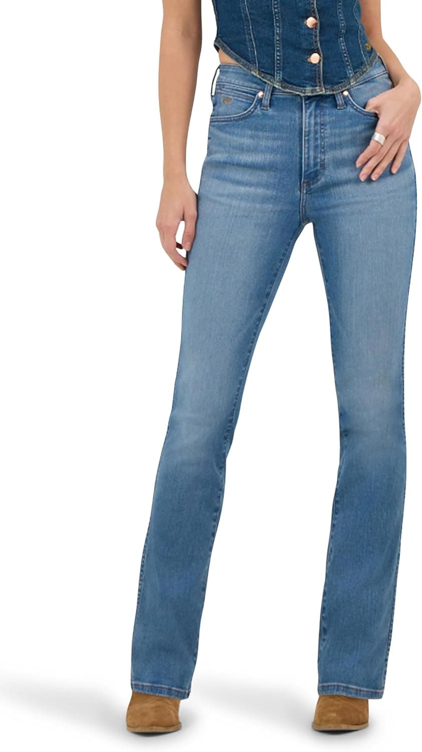 Wrangler Womens X Lainey Wilson Boot Huggers 25W x 34L Wrangler Blue Wash - Image 2