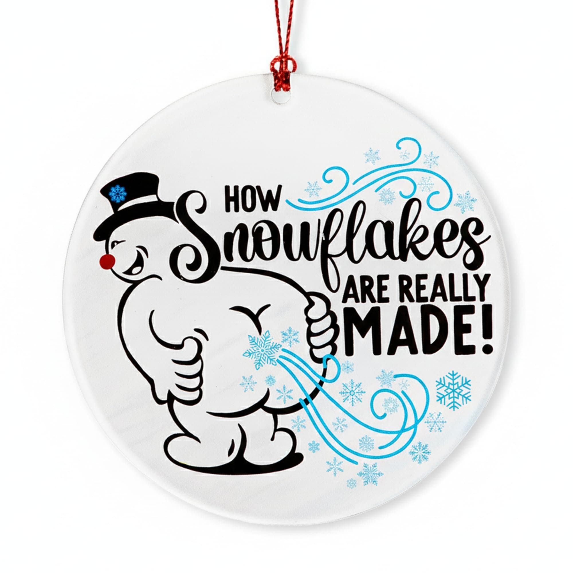 Christmas Ornaments 2025, Snowman Ornament, Funny Christmas Ornaments, Funny Ornament for Adults, Hilarious Holiday Decoration for Friends, Gag Gift Idea, Unique Winter Humor Decor, How Snowflakes Funny Snowman Yd-9lh8-ic04