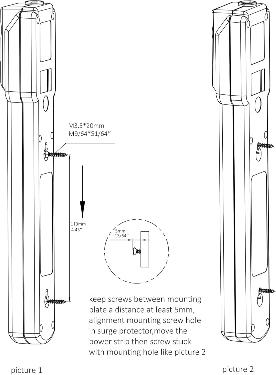 Amazon Basics Surge Protector Power Strip, 6-Outlet with 200J Protection, 2ft Extension Cord, Rectangle, White (2 Pack) 200 Joule White 2 Pack - Image 7