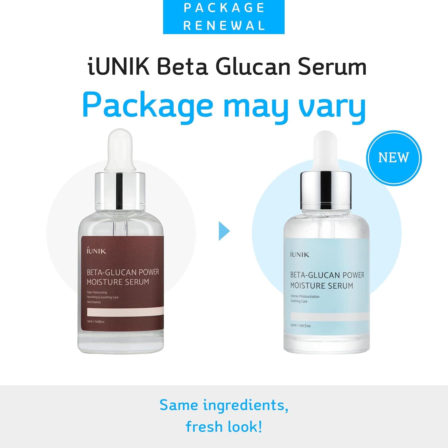 Sérum Vegan IUNIK Beta-Glucan Power Deep Moisture Hydratation Intense Extraits de Champignons et de Levures Dérivés Naturellement - Peau Sèche, Mûre, Flasque et Sensible Régénération Cellulaire Effet Lifting Soins de la Peau Coréens 1.71 Fl Oz (Pack de 1) - Image 3