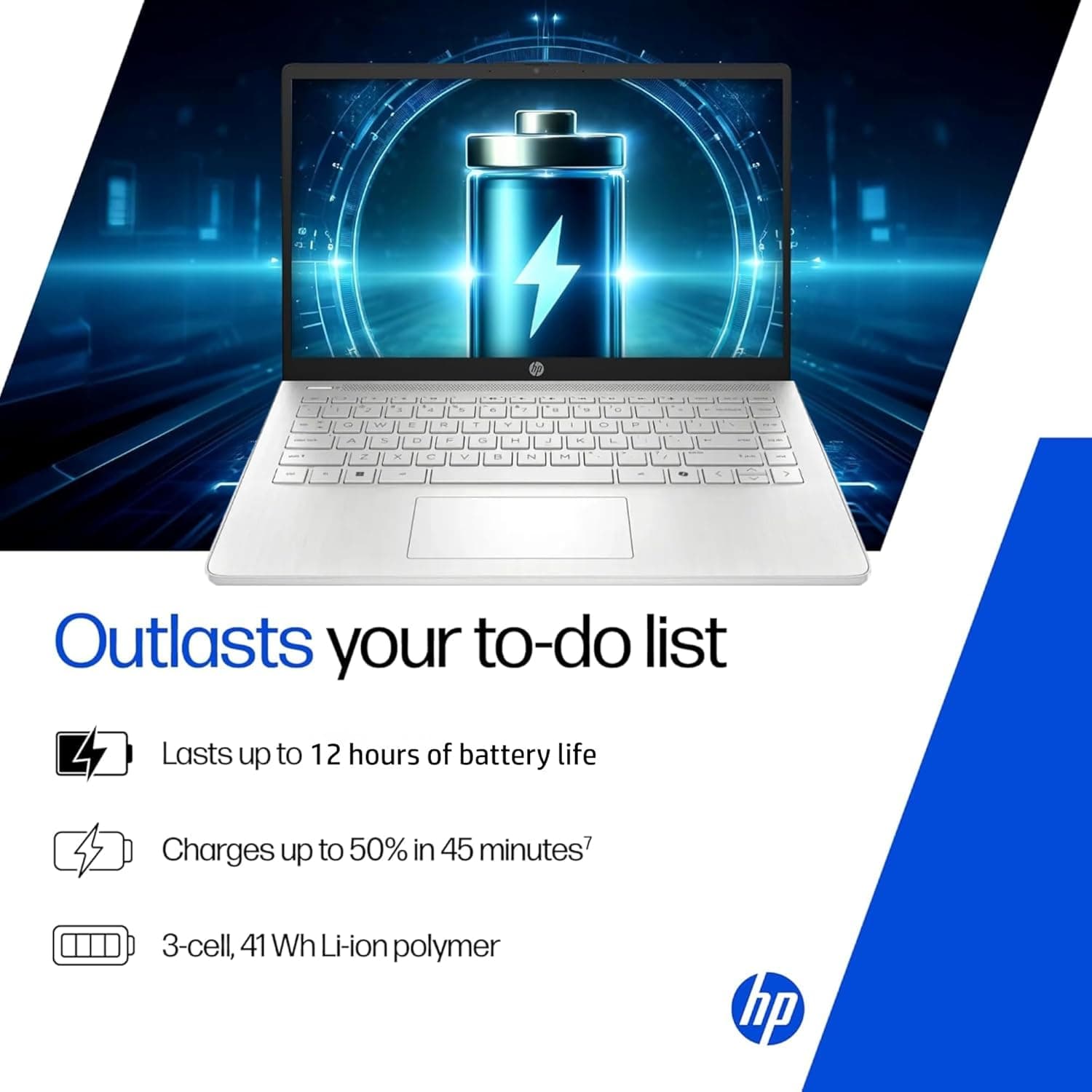 HP Everyday Laptop | Office 365 | Intel Quad-Core Processor | 11.5 HRs Battery | 1TB Cloud Storage with 64GB SSD, 8GB RAM | Copilot AI Windows 11 w/o Mouse White - Image 6