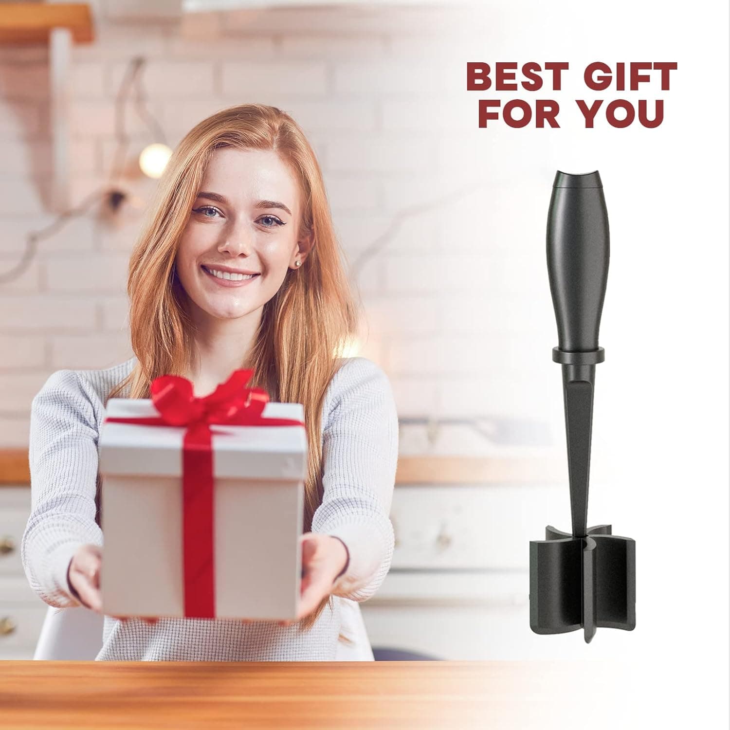 Meat Chopper, Hamburger Grinder, Premium Heat Resistant Smasher for Ground Beef, Burger Grinder Nylon Potato Mix Tool, Meat & Poultry Tenderizers-Black Black 1 Pack - Image 8