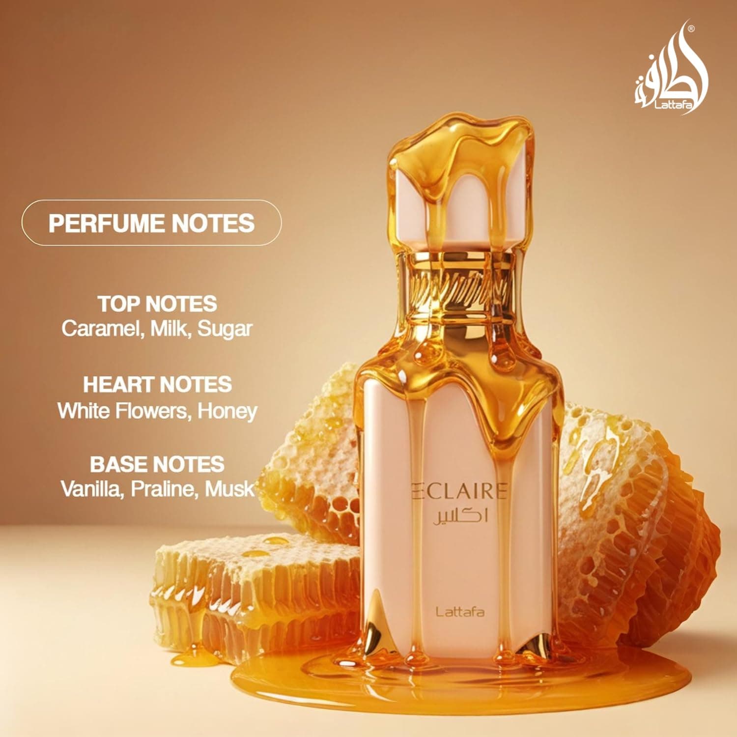 Lattafa Eclaire - Vanilla, Caramel, Sweet, Floral - Eau de Parfum Long-Lasting Fragrance for Women, 3.40 Ounce / 100 ml 3.4 Fl Oz (Pack of 1) - Image 3