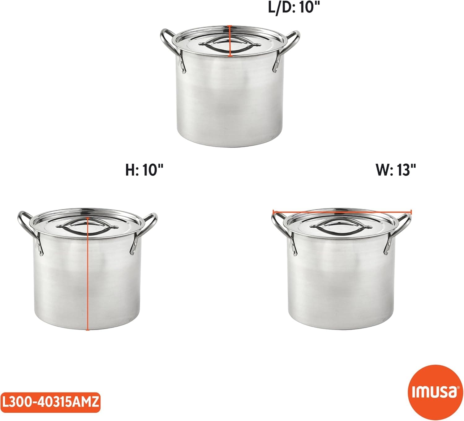 IMUSA 12 Quart Stainless Steel Stock Pot with Lid 12.7 Quarts - Image 8