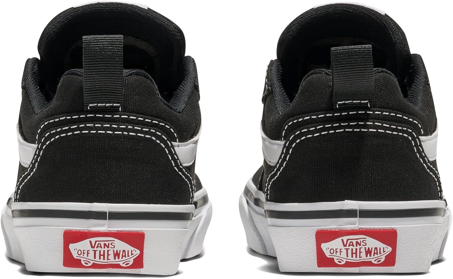 Vans Unisex-Child Filmore Shoe | Low-top Fashion Sneakers for Boys & Girls, School & Everyday Wear 13.5 Little Kid Canvas Black/White - Image 4
