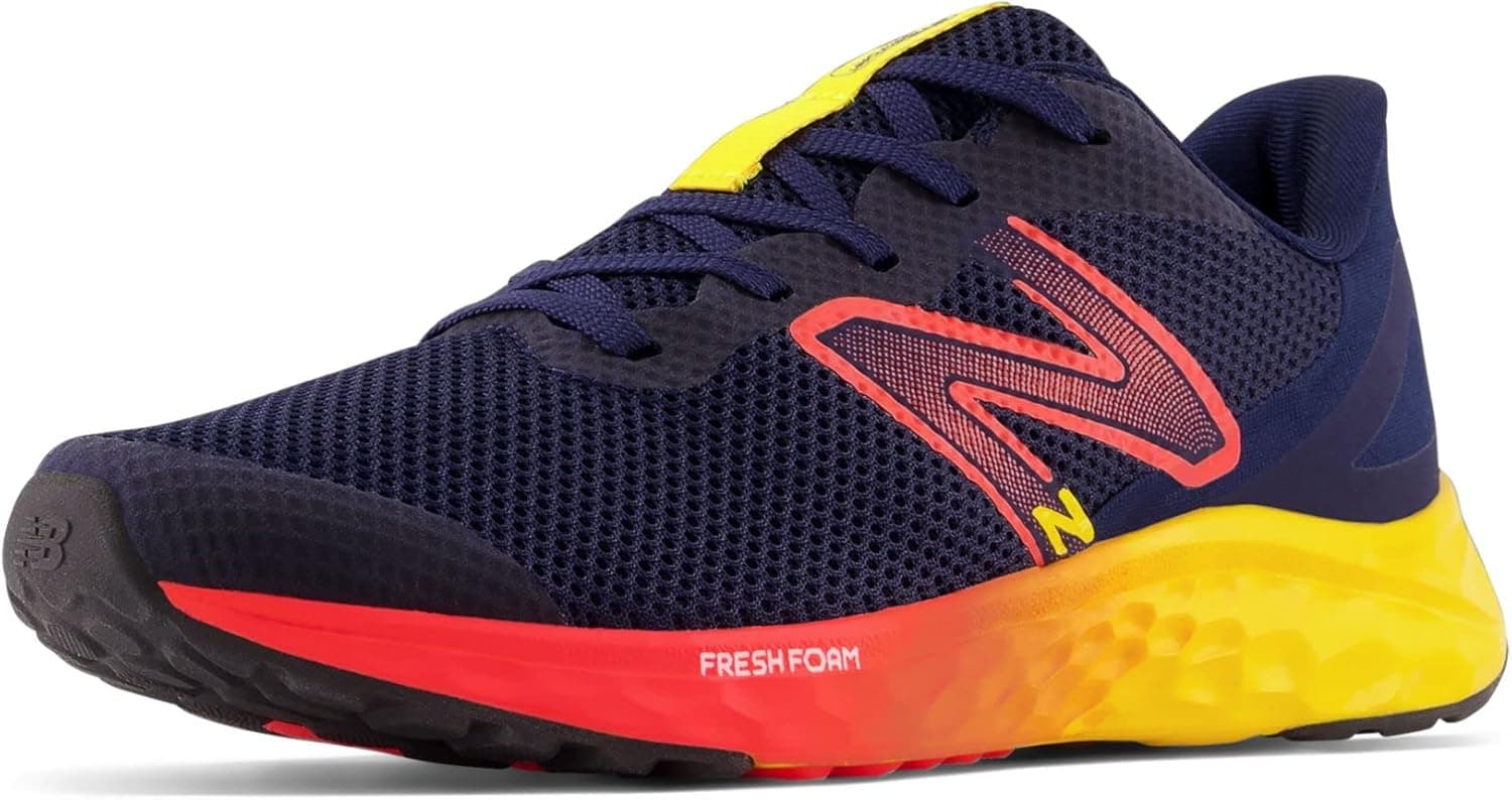 New Balance Kids Arishi Fresh Foam v4 Sneaker Team Navy/Electric Red/Egg Yolk 5.5 Big Kid - Image 10