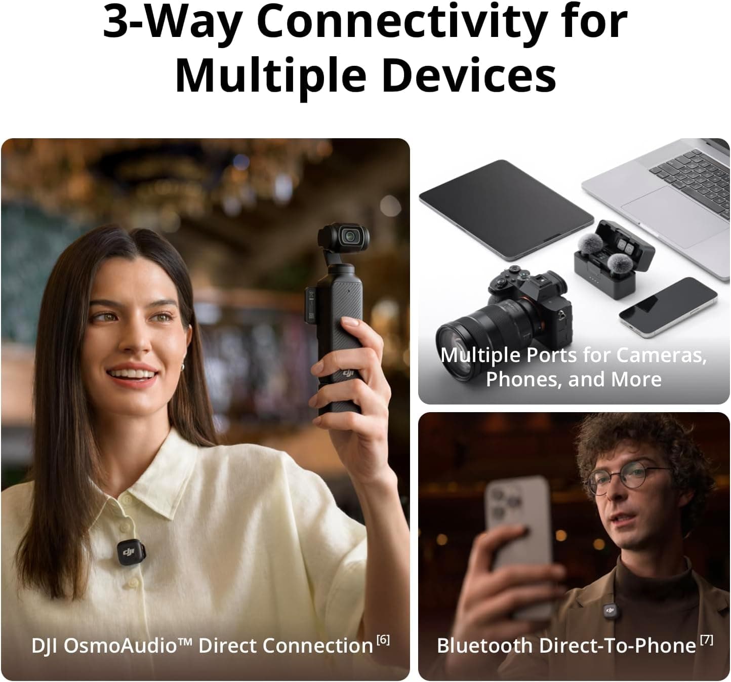 DJI Mic 3 (2 TX + 1 RX + Charging Case), Wireless Microphone for iPhone/Camera/Android, Ultralight, Adaptive Gain Control for Balanced Volume, Dual Band Anti-Interference, 28hrs Use, Vlog - Image 6