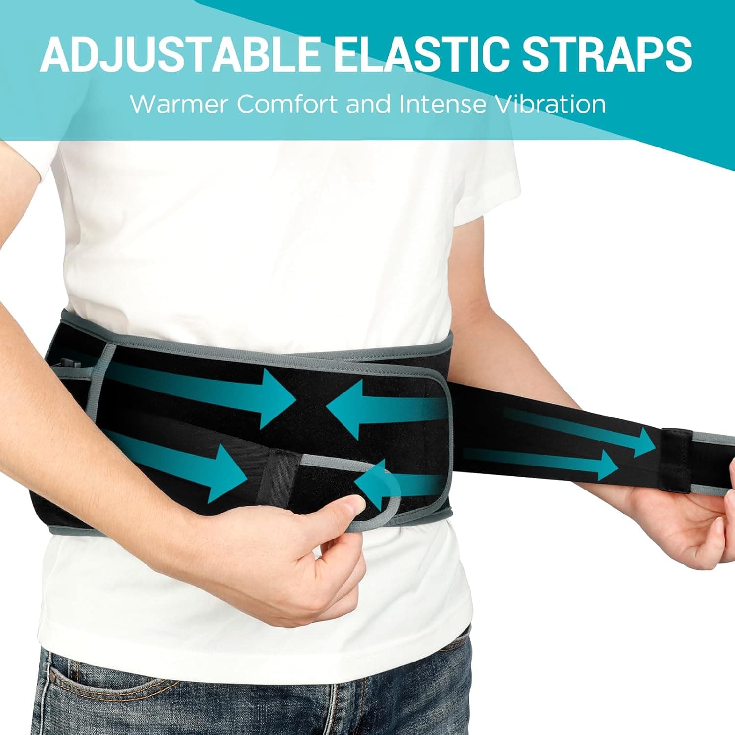 Comfytemp Almohadilla Térmica Inalámbrica con Masajeador para la Espalda, Masajeador Portátil para la Parte Baja de la Espalda Elegible para FSA HSA Recargable Inalámbrico Eléctrico, Regalos de San Valentín para Ella, Mujeres, Hombres, Mamá, Papá, 3 Calores, 30min Apagado Negro - Image 6