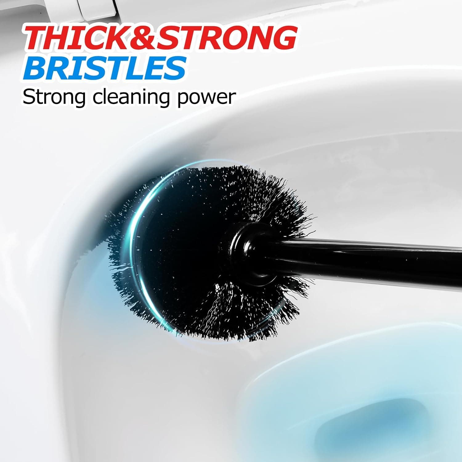 2 in 1 Toilet Plunger and Brush Set，Extended Handle Plunger，Toilet Bowl Brush Plunger Set, Bathroom Cleaning Tools ，Toilet Brush Plunger Combo，Cleaning Brush，Bathroom Cleaning Supplies Black 1Pack - Image 6