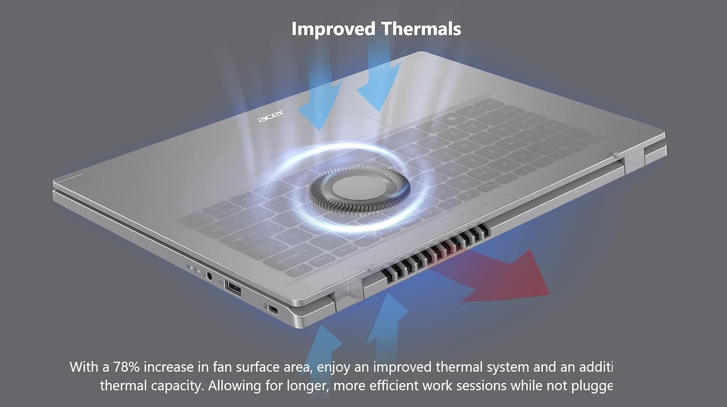 Acer Aspire 3 A315-24P-R7VH Slim Laptop | 15.6" Full HD | AMD Ryzen 3 7320U Quad-Core | AMD Radeon Graphics | 8GB LPDDR5 | 128GB NVMe SSD | Wi-Fi 6 | Windows 11 Home R3 7320U Ryzen 3 / 8GB / 128GB - Image 5