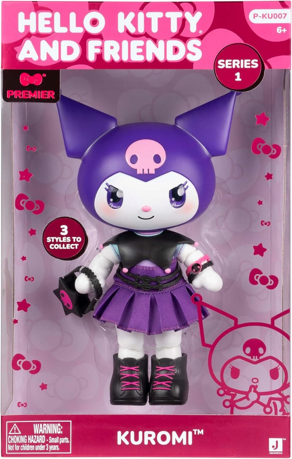 Hello Kitty® and Friends Premier 8-Inch Articulated Figure - Classic Kuromi™ Series 1 Poseable Doll - Officially Licensed Sanrio Product - Ages 6+ - Image 4