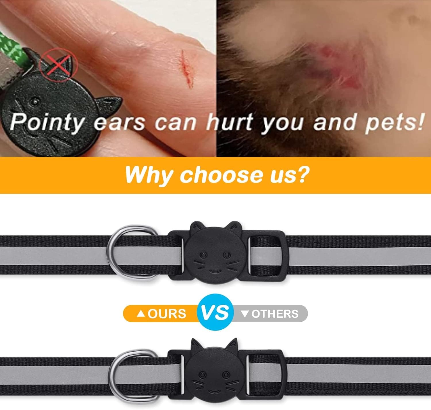 12 Pack Reflective-Breakaway Cat Collars with Bells,Safety Buckle Kitten Collar, with Name Tag, Adjustable,Ideal for Girl Cats Male Cats,Pet Supplies,Stuff,Accessories(12 Colors & 2 ID Tags) - Image 3