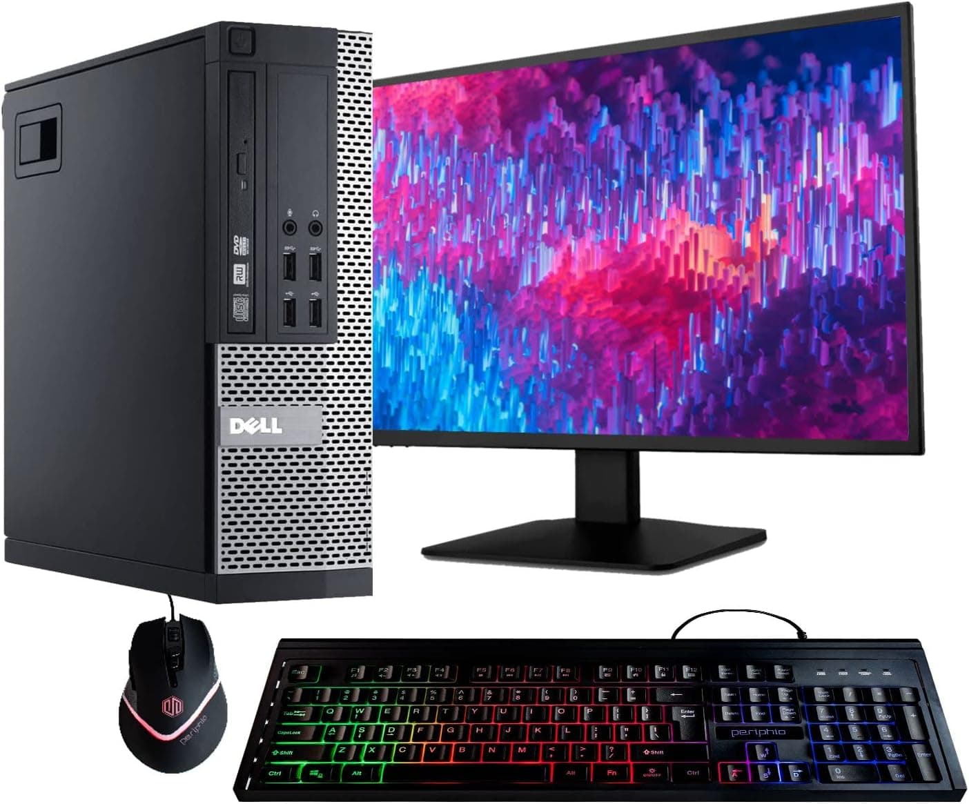 Dell Optiplex 9020 Desktop Computer PC, Intel Quad-Core i5, 500GB HDD Storage, 8GB DDR3 RAM, WiFi, 20 in Monitor, RGB Productivity Bundle, Windows 11 Pro (Renewed) Windows 10 (end of life) - Image 2
