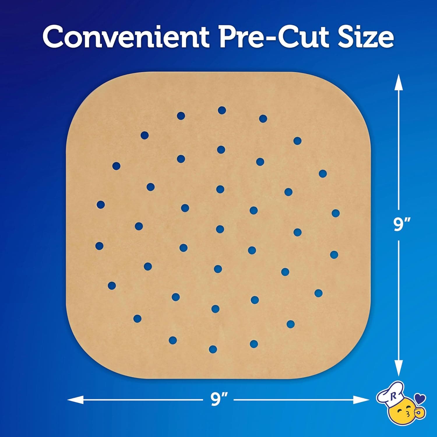 Reynolds Kitchens Air Fryer Liners Disposable, Unbleached Parchment Paper Sheets, 50 Count Air Fryer Liners 50 Count (Pack of 1) - Image 3