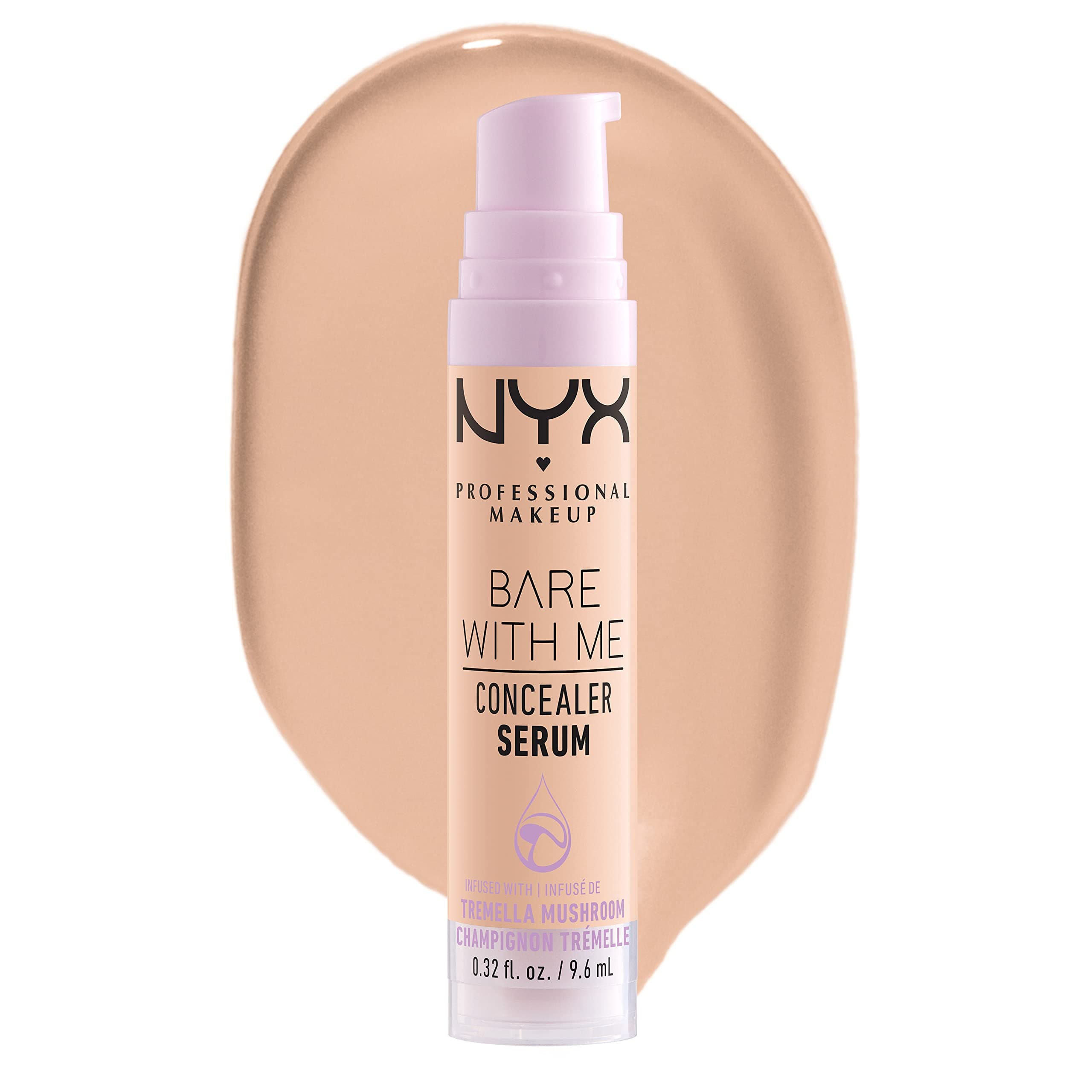NYX PROFESSIONAL MAKEUP Bare With Me Concealer Serum, Concealer Makeup For Up To 24Hr Hydration - Vanilla 03 Vanilla 0.32 Fl Oz (Pack of 1)