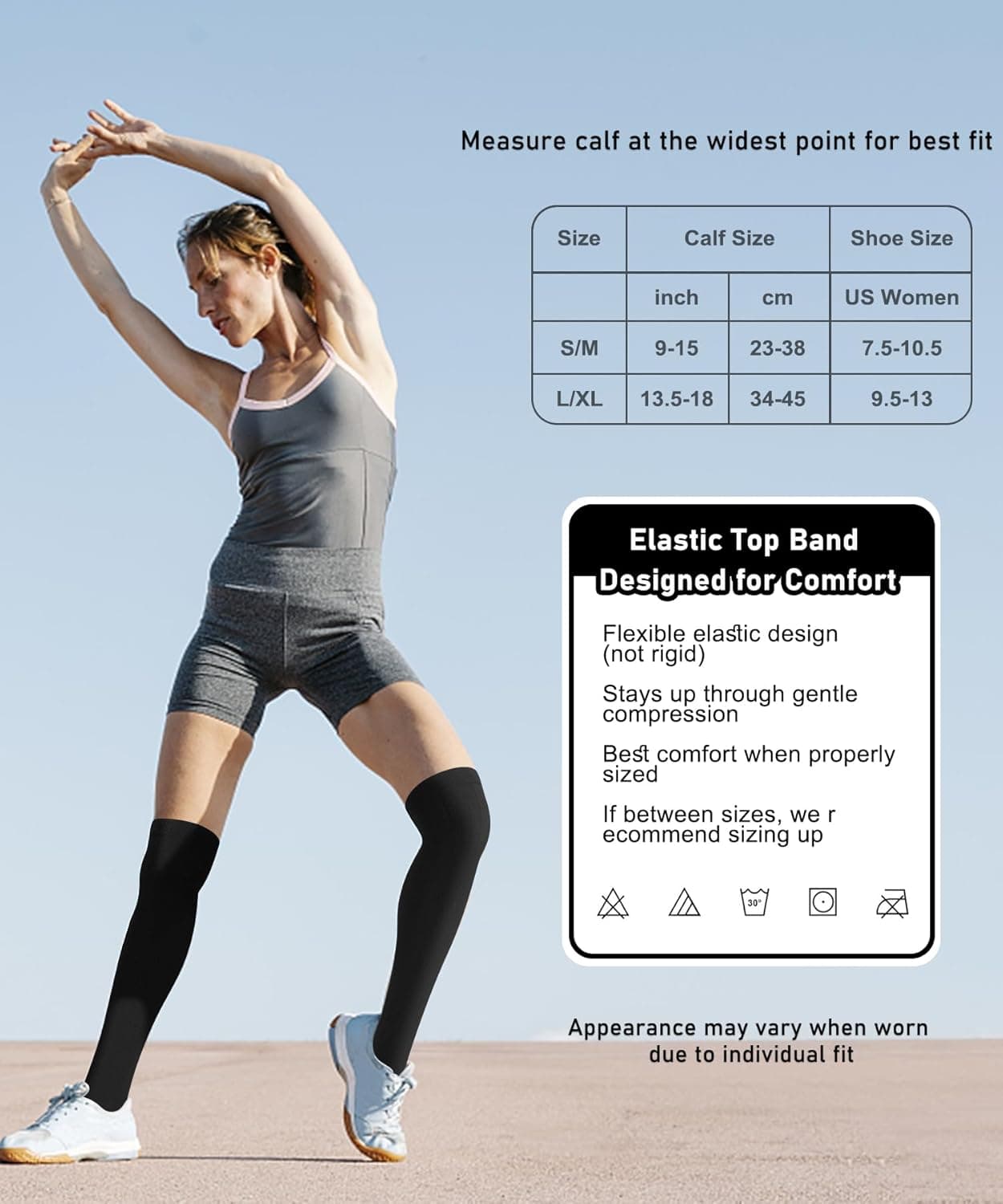 Aoliks Compression Socks for Women & Men 4 Pairs, Best Support for Nurses Running Travel B-black-high Large-X-Large - Image 6