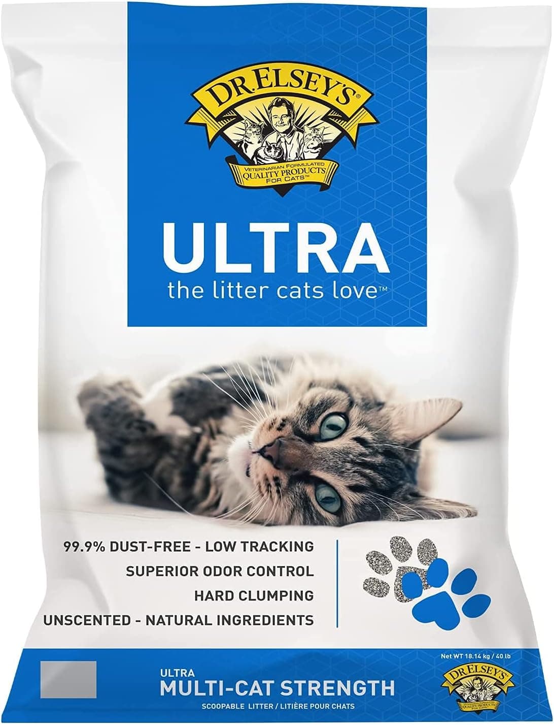 Dr. Elsey's Ultra UnScented Clumping Clay Cat Litter 40 lb. Bag - Image 2