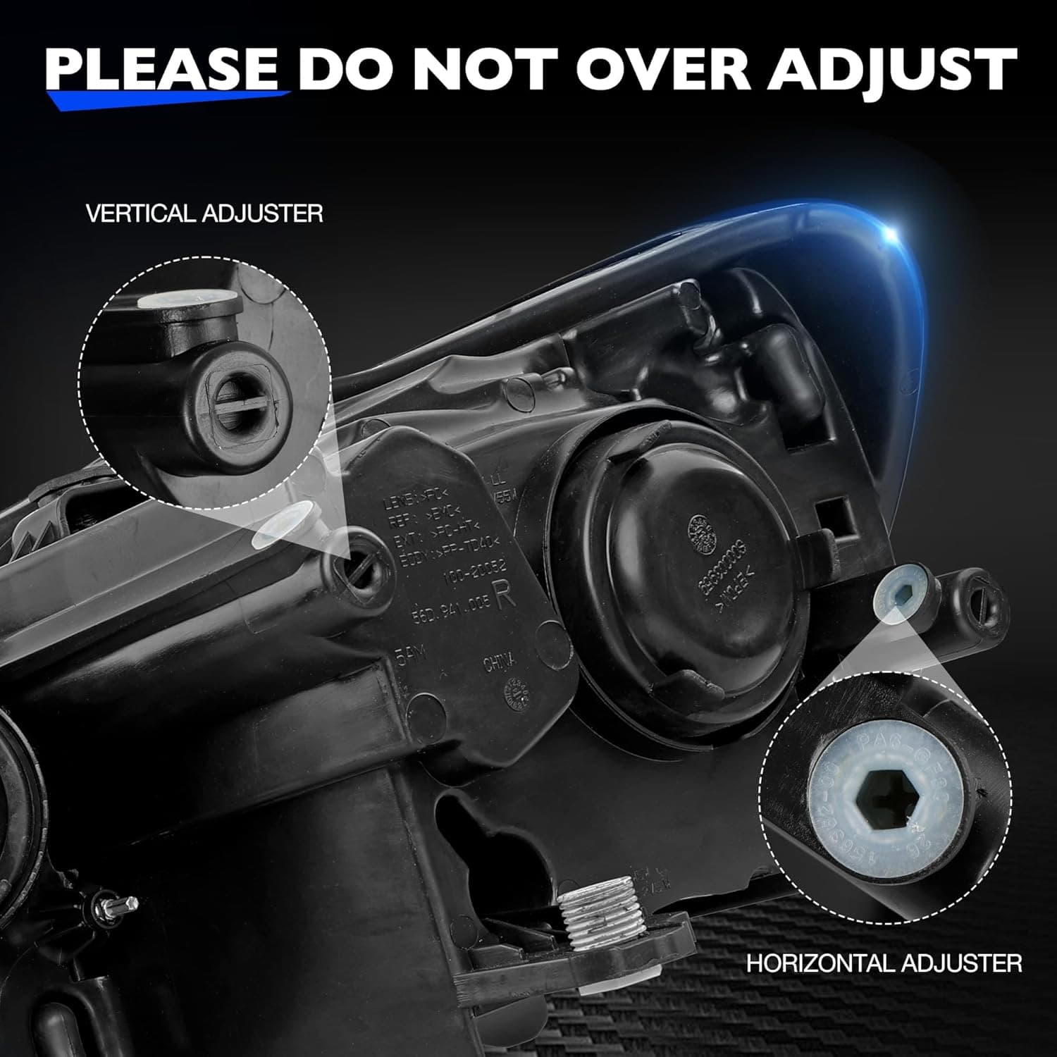 Headlights Assembly - Chrome Housing Headlamps Compatible with Volkswagen VW Passat 2012-2015 - Replacement for 561941006D, 3411131RAS2, and VW2503148 - Passenger Side RH Passenger Side Headlights (RH) - Image 8