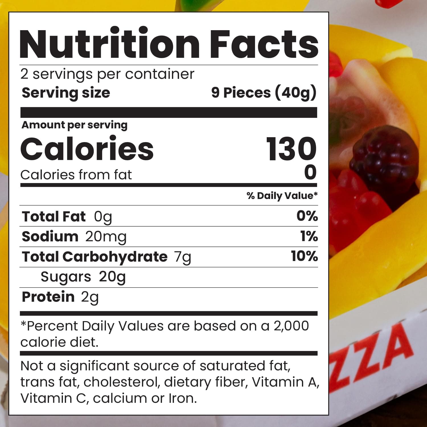 Raindrops Mini Gummy Pizza Candy, 3 Oz (Pack of 1) - Fun & Vibrant Pizza Gummies - Made with Delicious & Various Candies - Perfect for Parties, Gifts & Movie Nights - Ideal Snack for Kids & Adults - Image 2