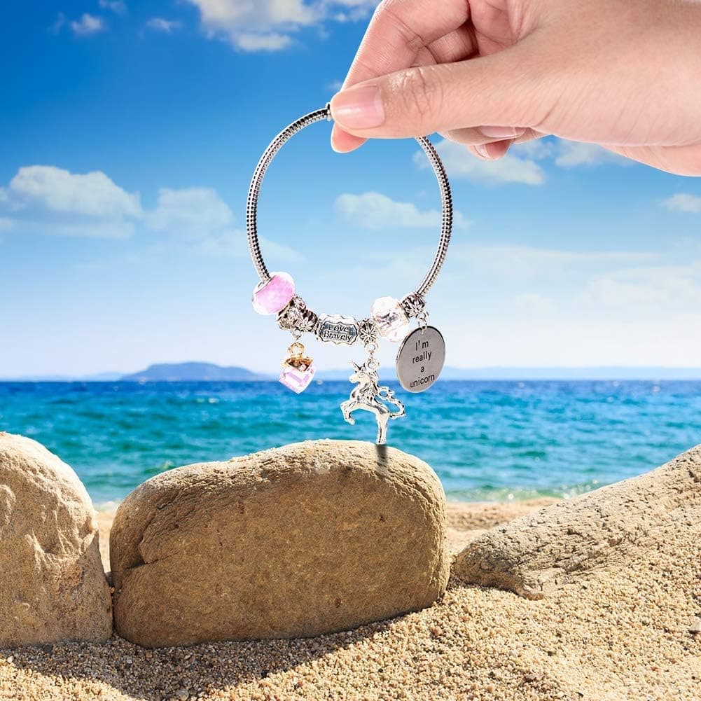 COO&KOO Girls Charm Bracelet Making Kit: Crafts for Girl 8-12 A Perfect Gifts Unicorn Girls Toy for Ages 6 7 8 9 10 Girl Jewelry Making Kit That Imagination Self-Expression and Inspires Creativity - Image 8