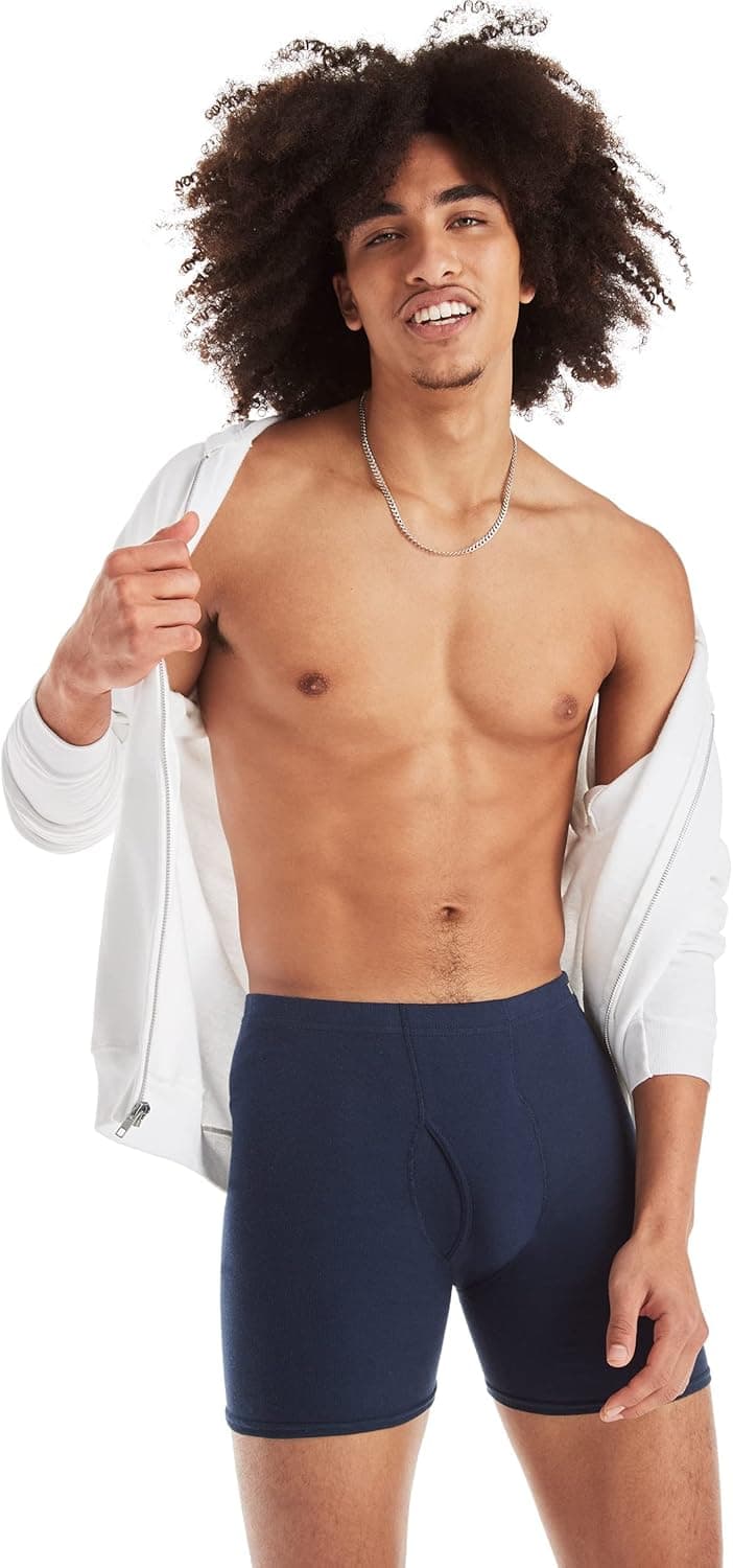 Hanes Men's Underwear Boxer Briefs Pack, Moisture-wicking Underwear for Men, Breathable, Cool & Breathable Cotton 12 Assorted - 12 Pack X-Large - Image 5