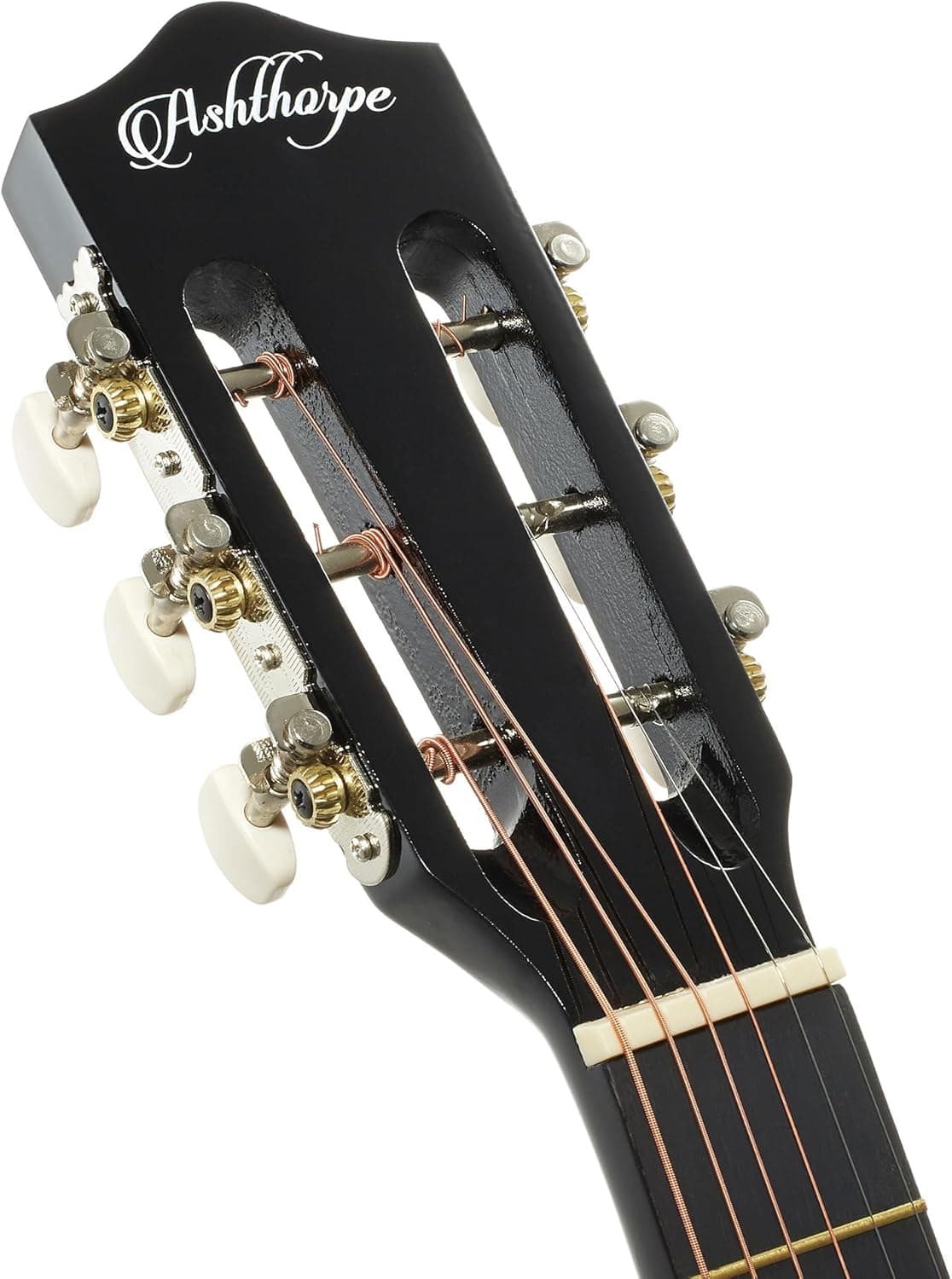 Ashthorpe 38-inch Beginner Acoustic Guitar Package (Black), Basic Starter Kit w/Gig Bag, Strings, Strap, Tuner, Pitch Pipe, Picks 38 Inch Black - Image 6