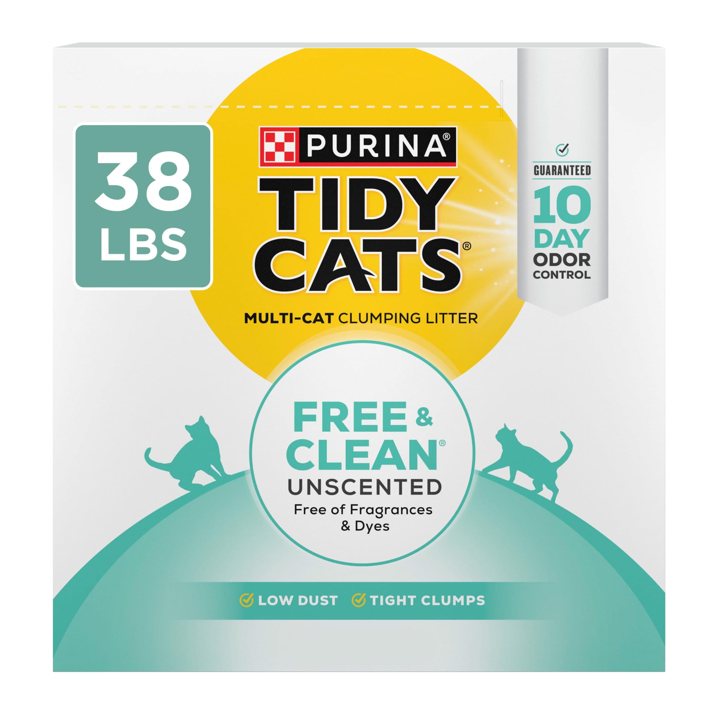 Purina Tidy Cats Free and Clean Unscented Cat Litter - 38 lb. Box