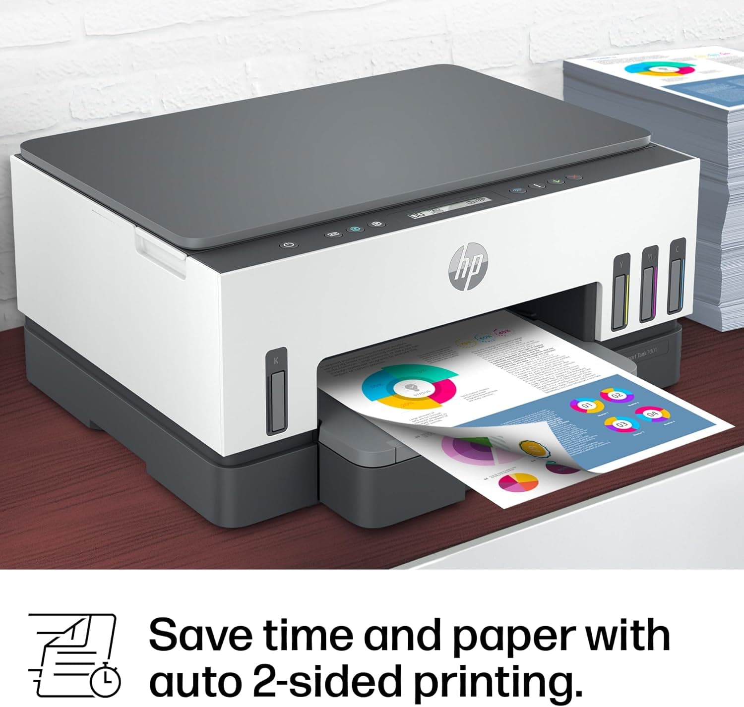 HP Smart Tank 7001 Wireless All-in-One Ink Tank Printer, Scanner, Copier with 2 Years of Ink Included, Best-for-Home Office, Cartridge-Free Refillable, AI-Enabled (28B49A) - Image 16