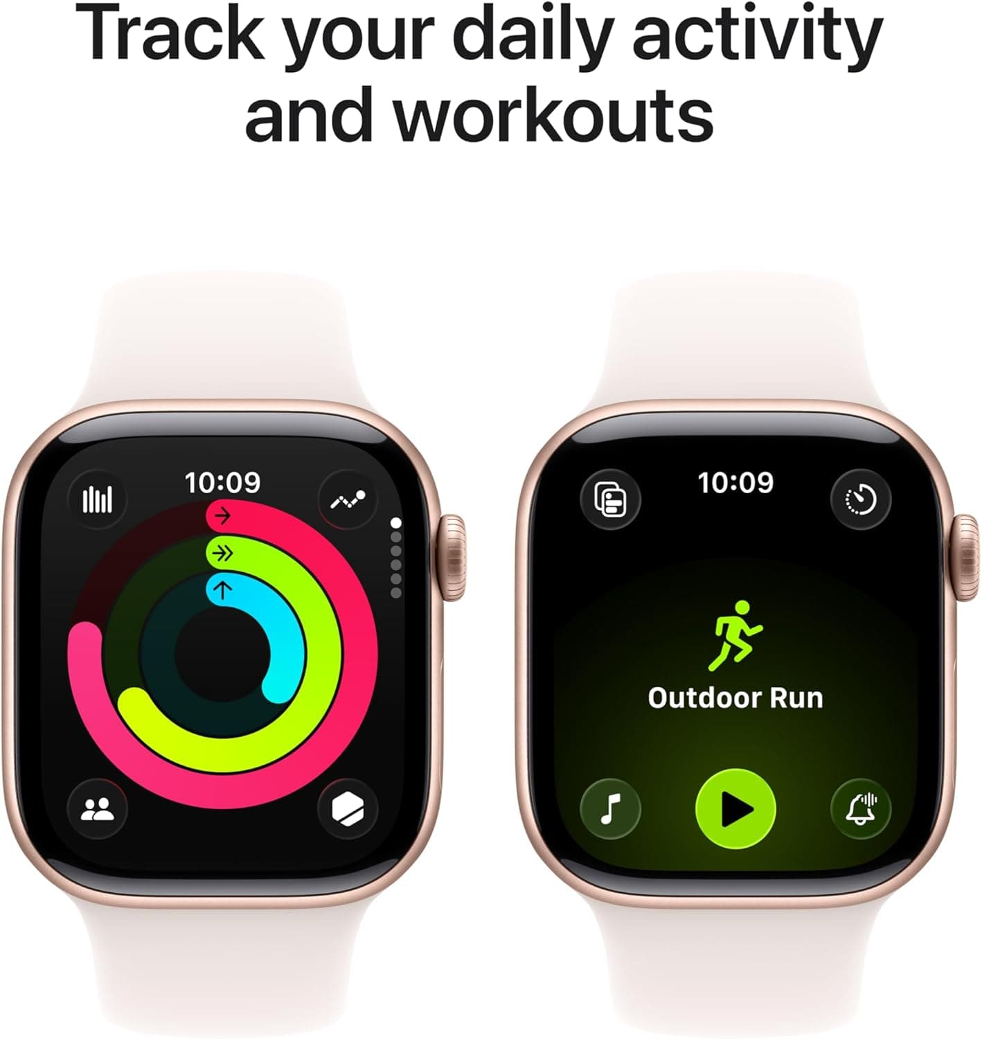 Apple Watch Series 11 [GPS 42mm] Smartwatch with Rose Gold Aluminum Case with Light Blush Sport Band - S/M. Sleep Score, Fitness Tracker, Health Monitoring, Always-On Display, Water Resistant Rose Gold Aluminum Case w/ Light Blush Sport Band 42mm case + Small/Medium band GPS Without AppleCare+ - Image 4